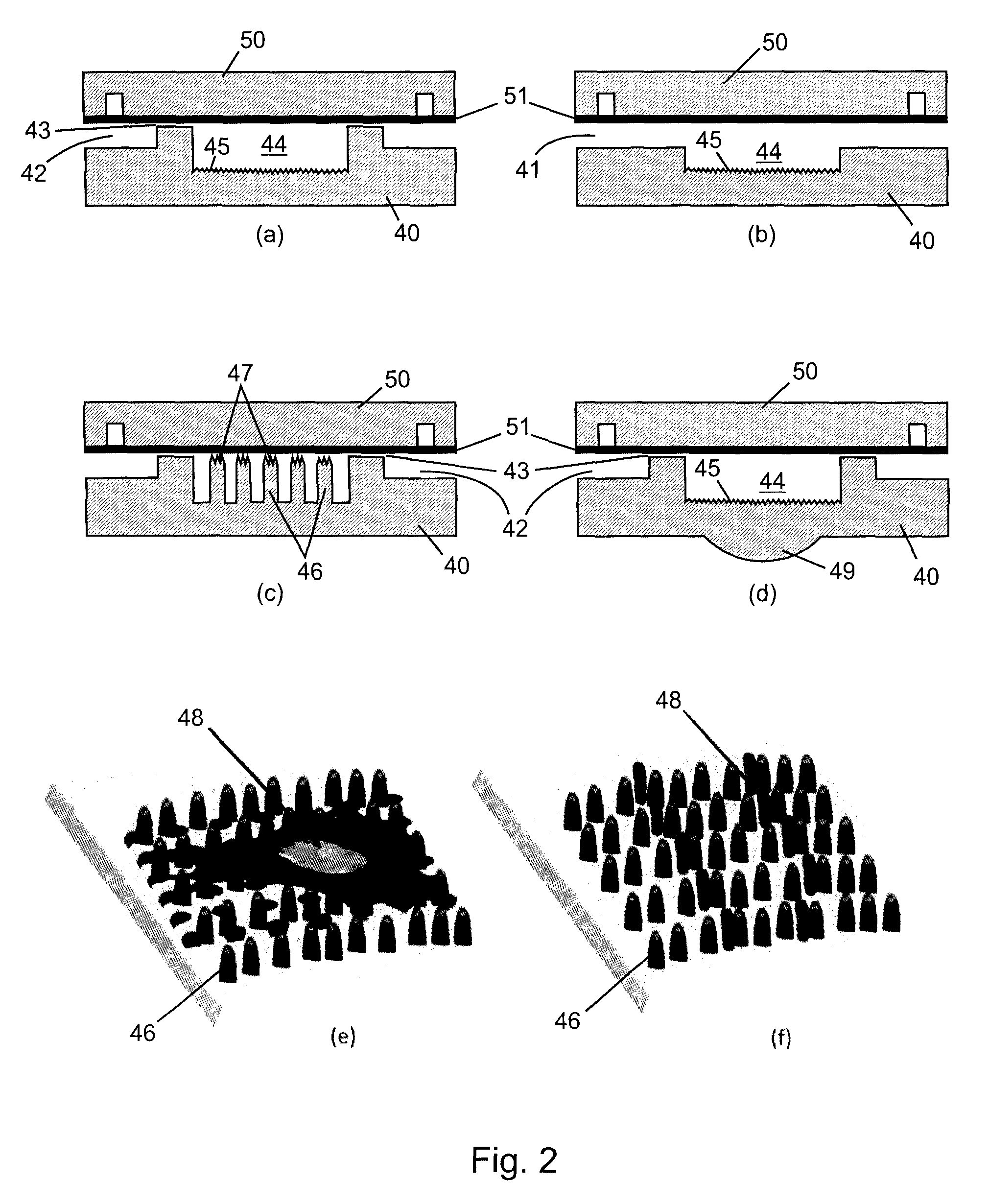 Microfluidic system having monolithic nanoplasmonic structures