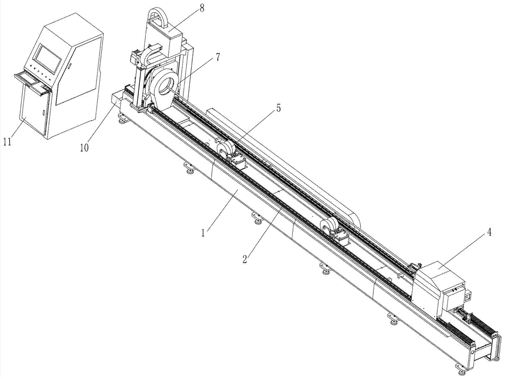 Novel integral type compact laser pipe cutting machine