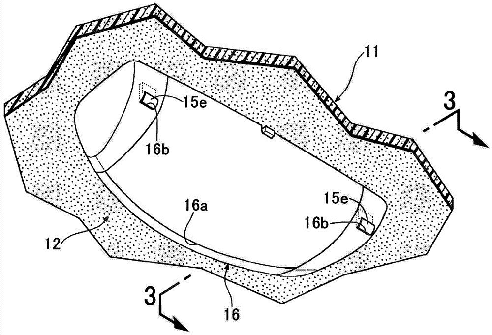 Structure for attaching component to plate-shaped member