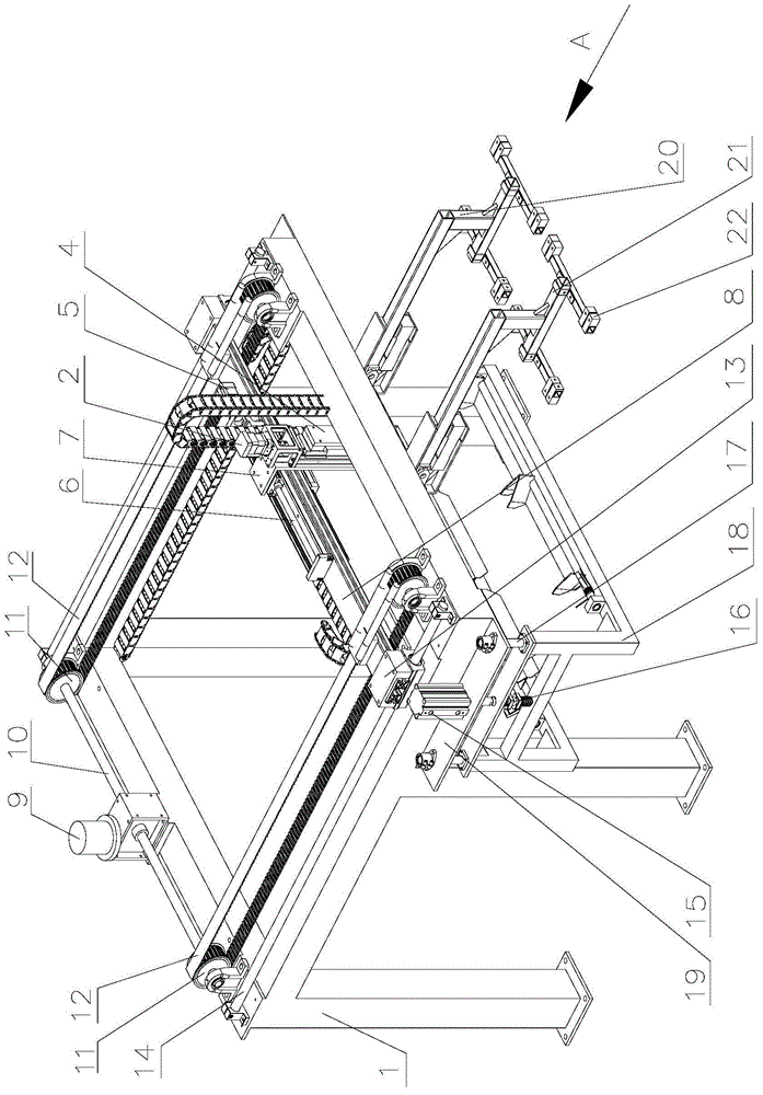 An automatic loading and unloading machine and loading and unloading method for small ceramic tile patch groups