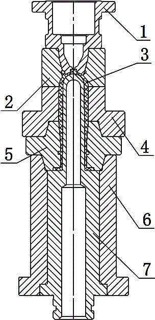 Integrated preform injection mould for PP large volume parenteral stationary ring