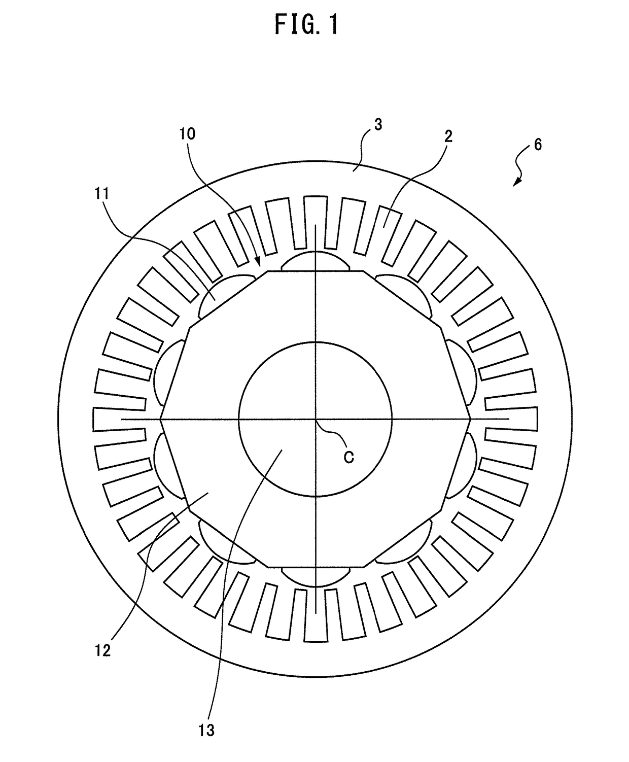 Electric motor having three-layer winding structure
