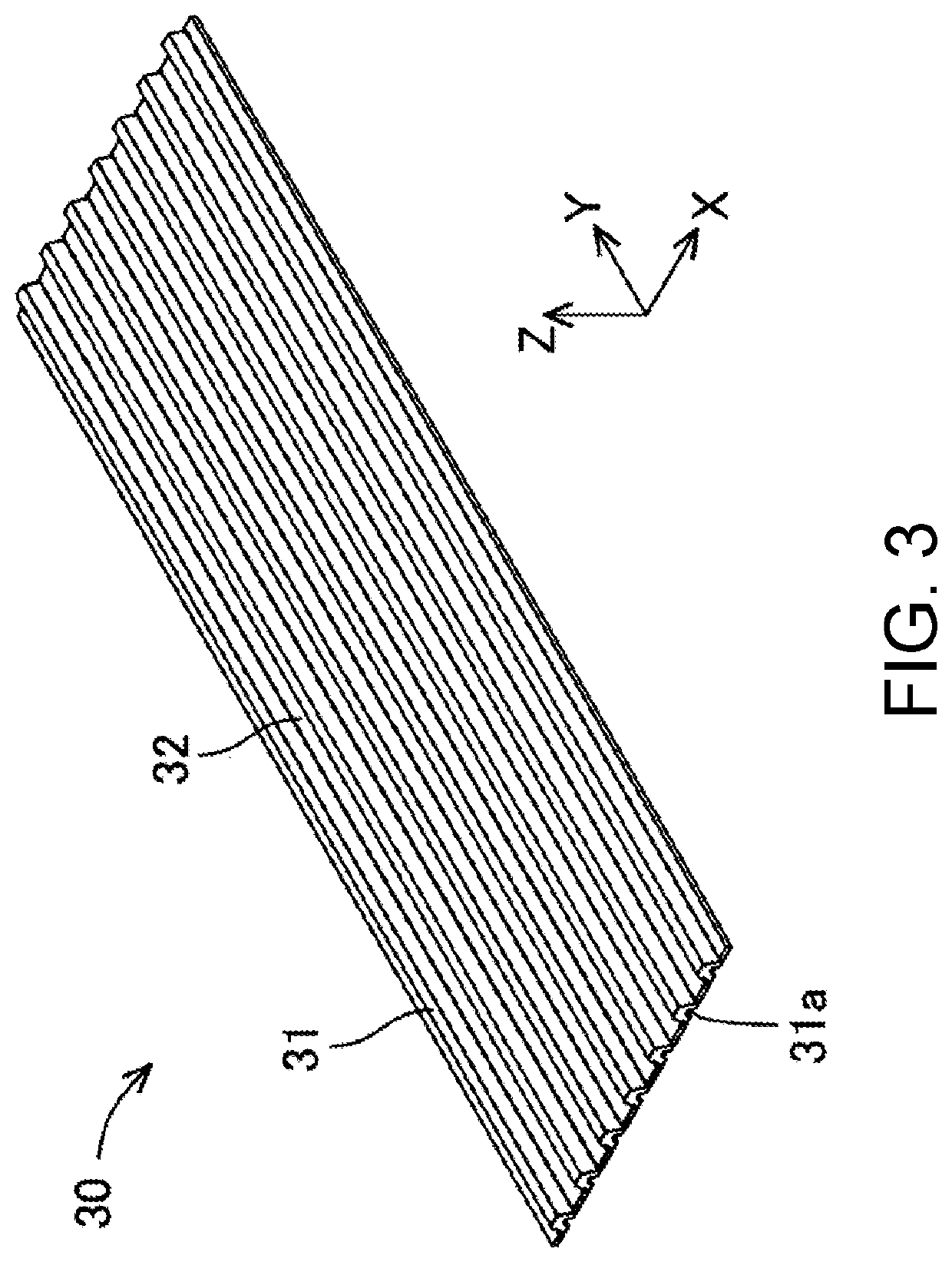 Cushioning sheet and method for manufacturing same