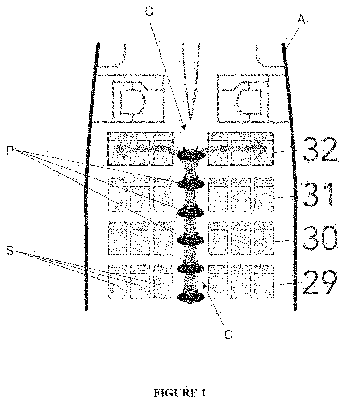 Method and system for informing, organizing, transporting, boarding and accommodating passengers in aircraft, equipment and related computer programs