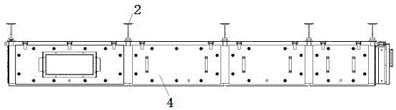 Underframe equipment hanging support capable of preventing falling and looseness as well as hanging structure