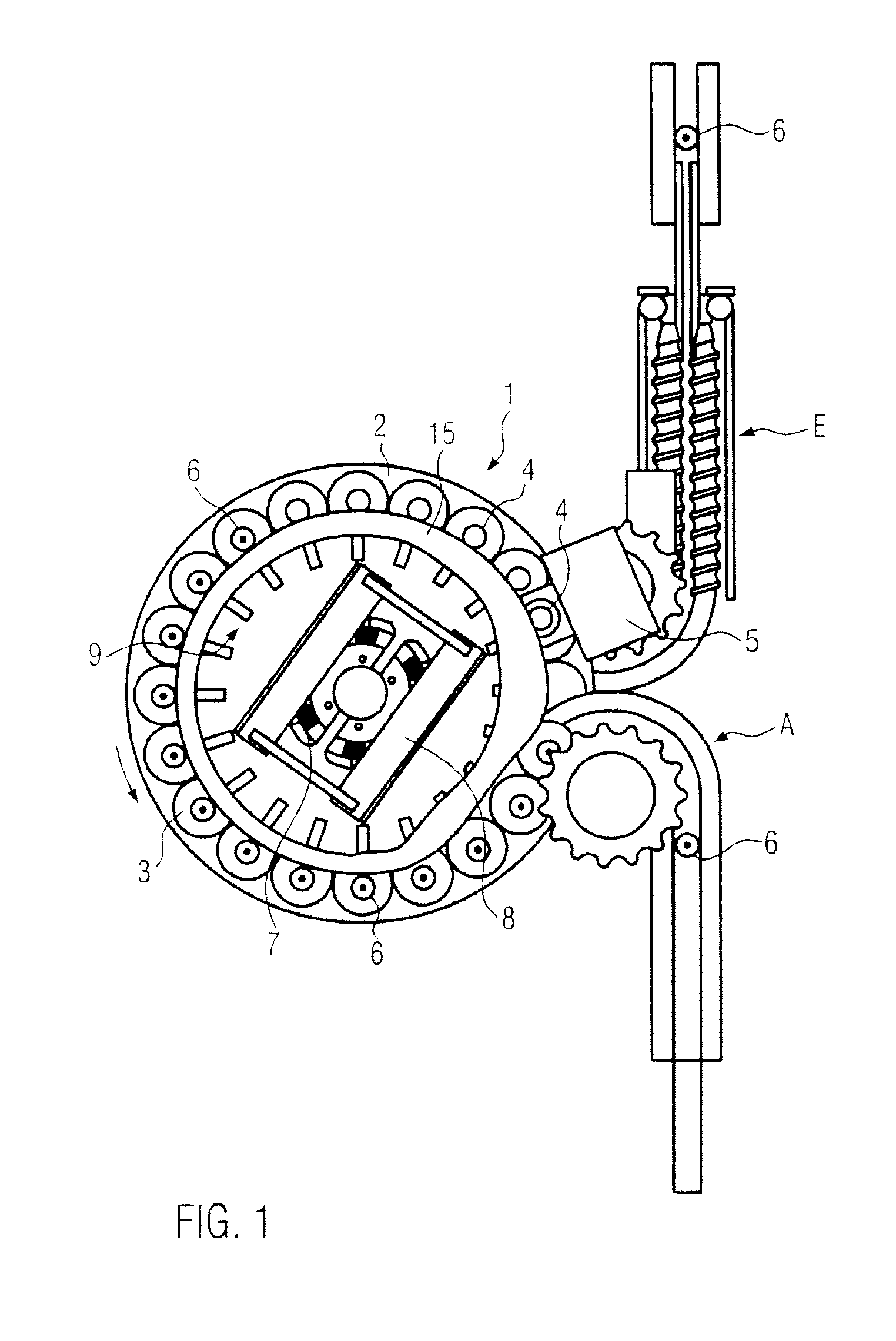 Device and method for applying elastic film sleeves to containers