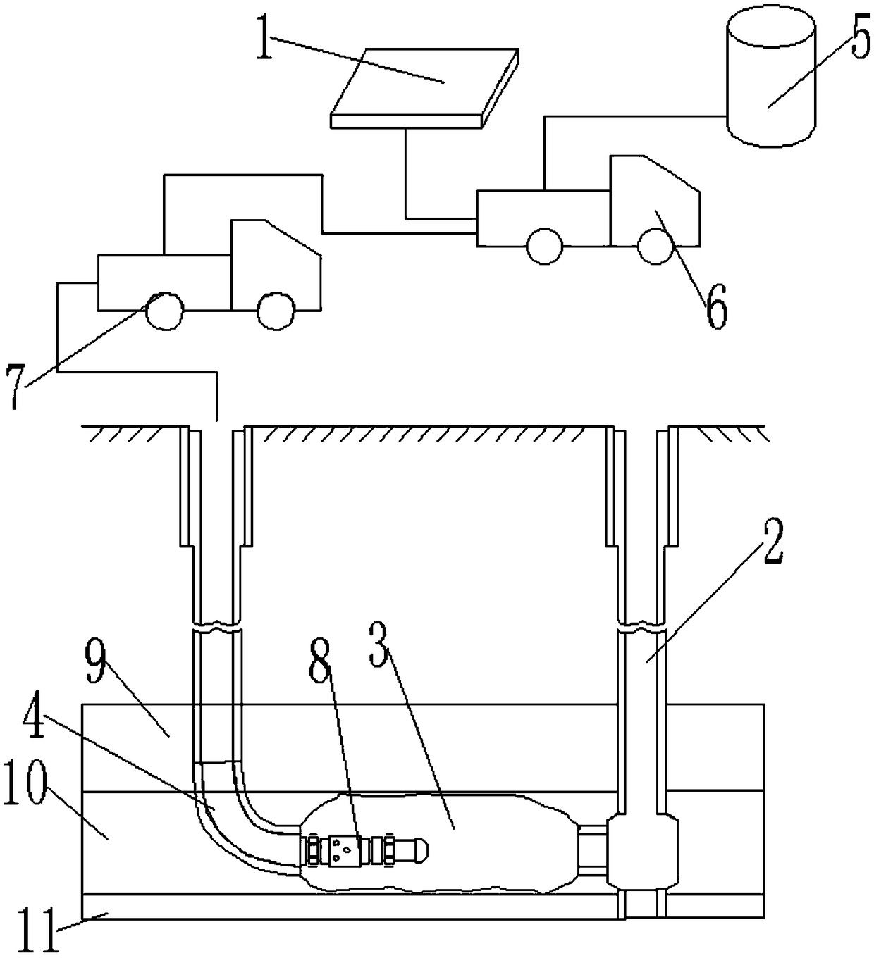 Coalbed methane horizontal well hole collapse cave-building pressure relief developing system and method