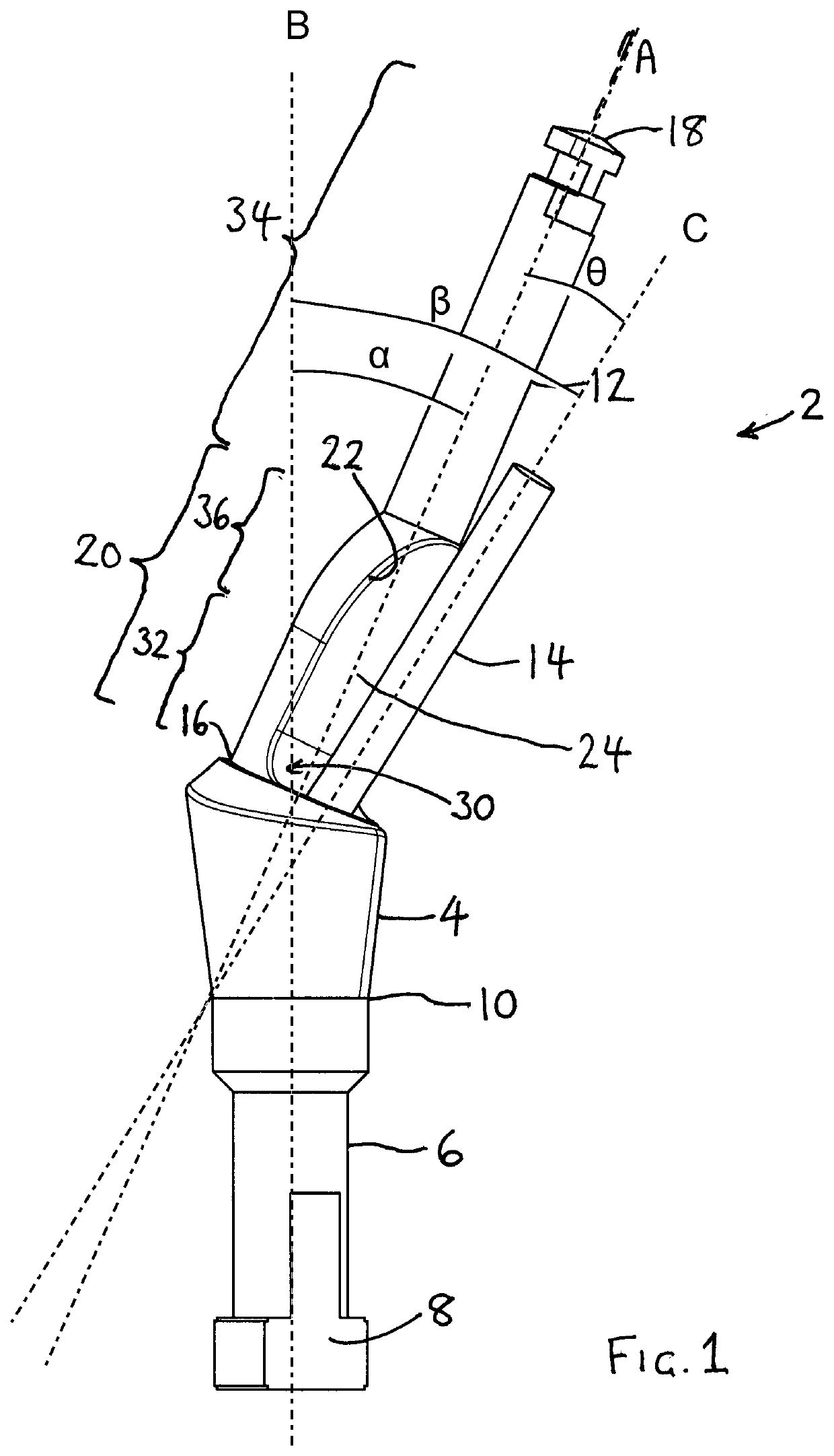 Tool assembly for mounting of a dental prosthesis and method of mounting