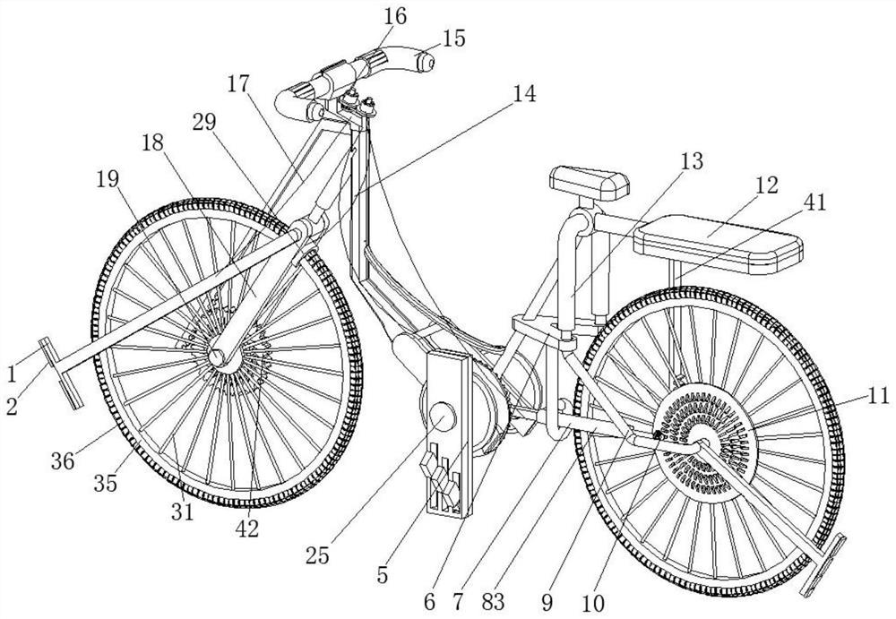 Novel variable-speed labor-saving bicycle