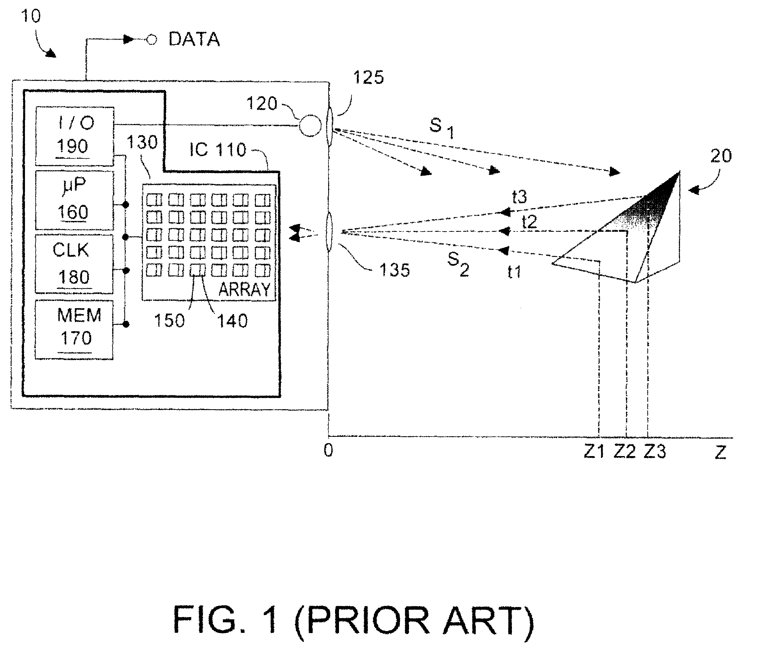 Method and system to reduce stray light reflection error in time-of-flight sensor arrays
