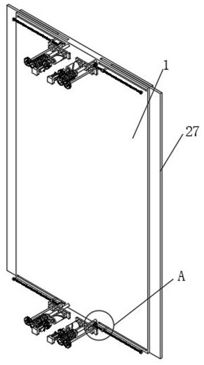 A connecting device for hanging plates in a deep foundation pit supporting structure
