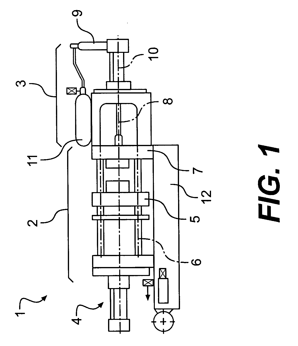 Method and drive system for the control/regulation of linear pressure/cast movement