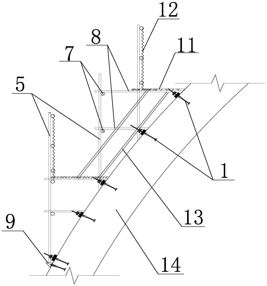 A kind of hemispherical structural surface scaffolding and erecting method thereof