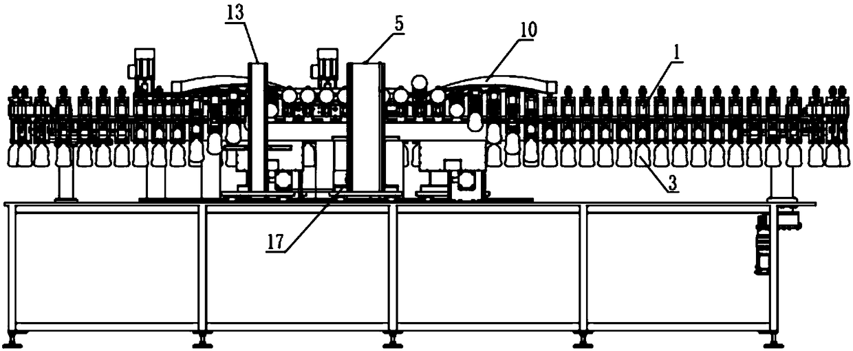 On-line automatic detection method for foreign matters in transparent bottled liquid products