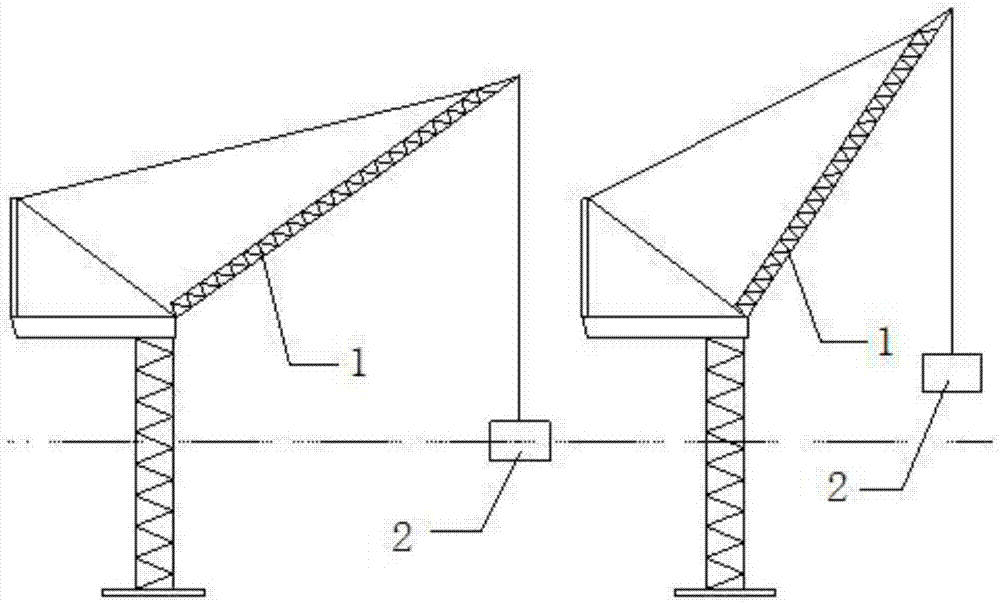 Amplitude change compensation control method and system and movable arm tower crane