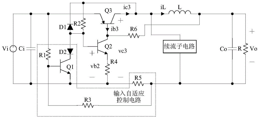 Input adaptive self-excited buck converter