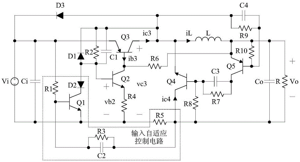 Input adaptive self-excited buck converter