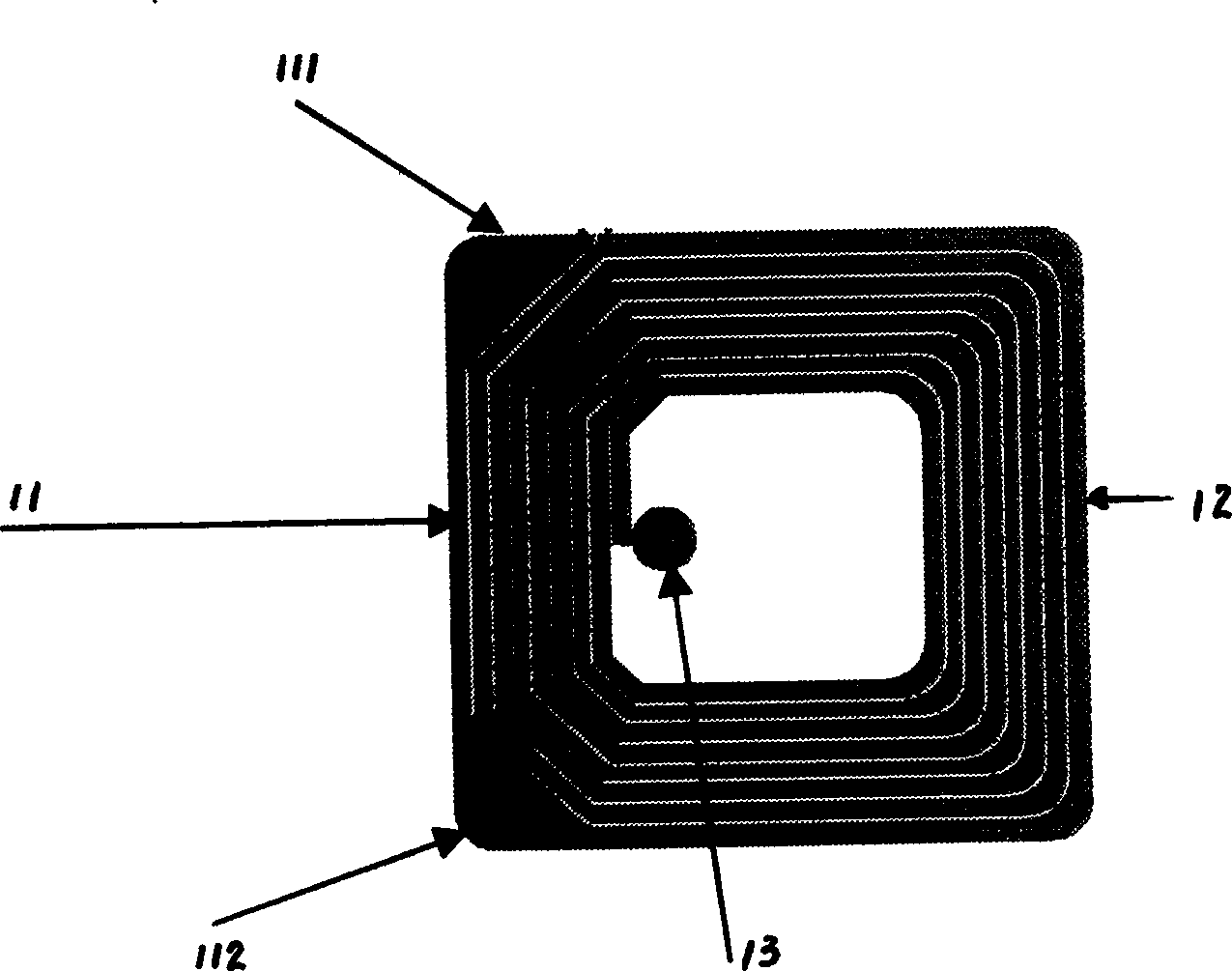 Soft label in radio frequency of double capacitances