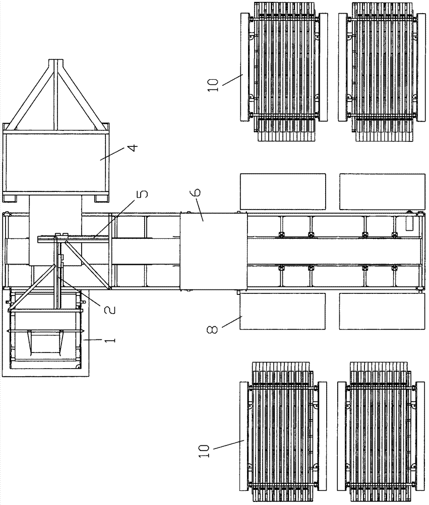 Manufacturing method and production device for production line of corrugated fiberboard cushioning pad