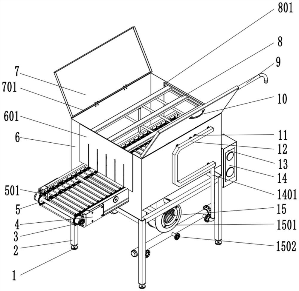 Electronic automatic control industrial production dehydration device facilitating material taking