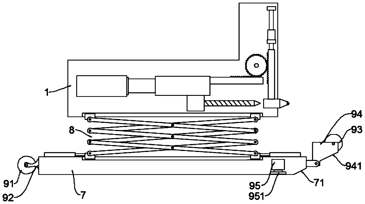 Drilling positioning mechanism and drilling machine with mechanism