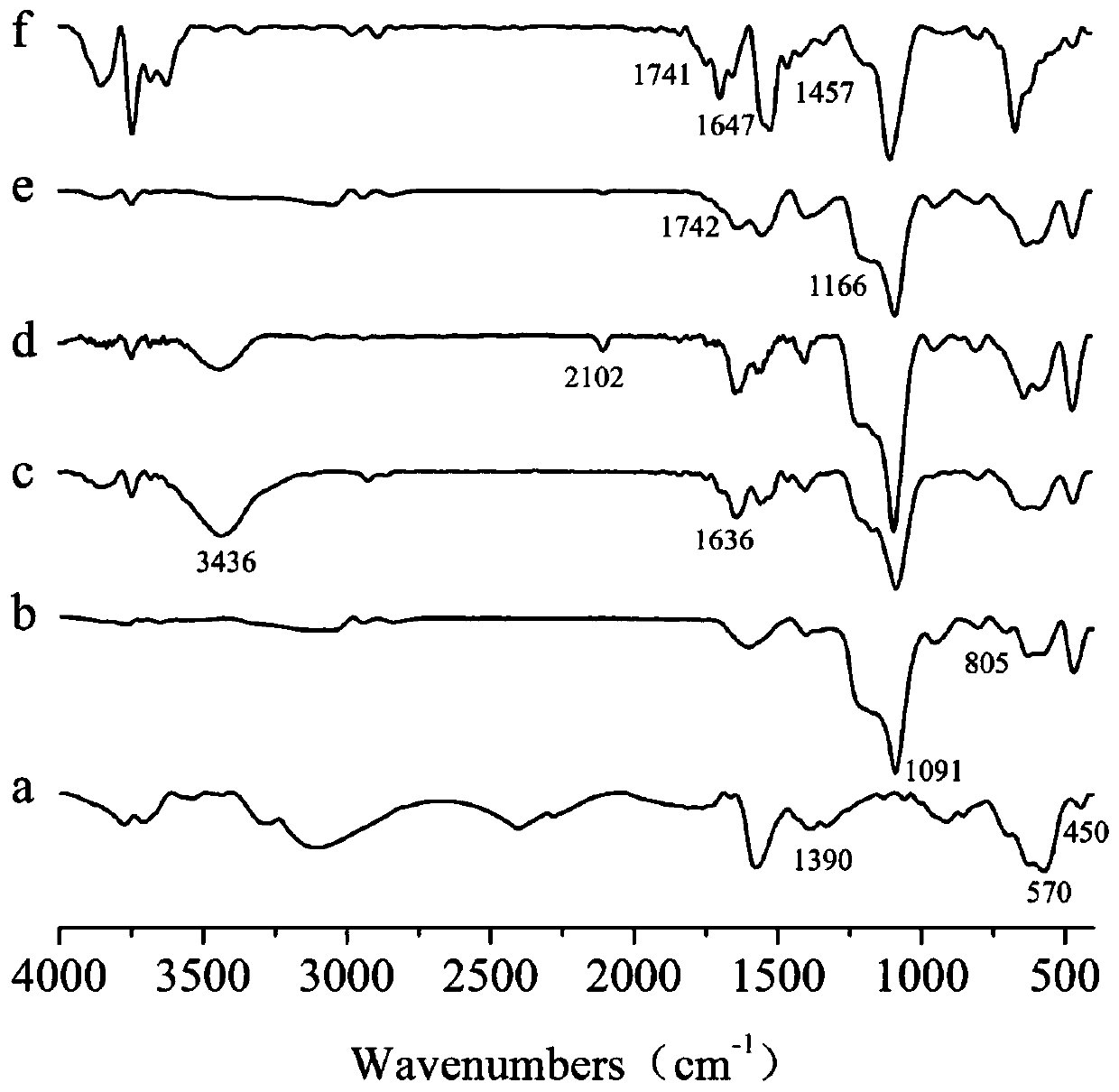 Magnetic surface molecularly imprinted polymer and preparation method and application thereof