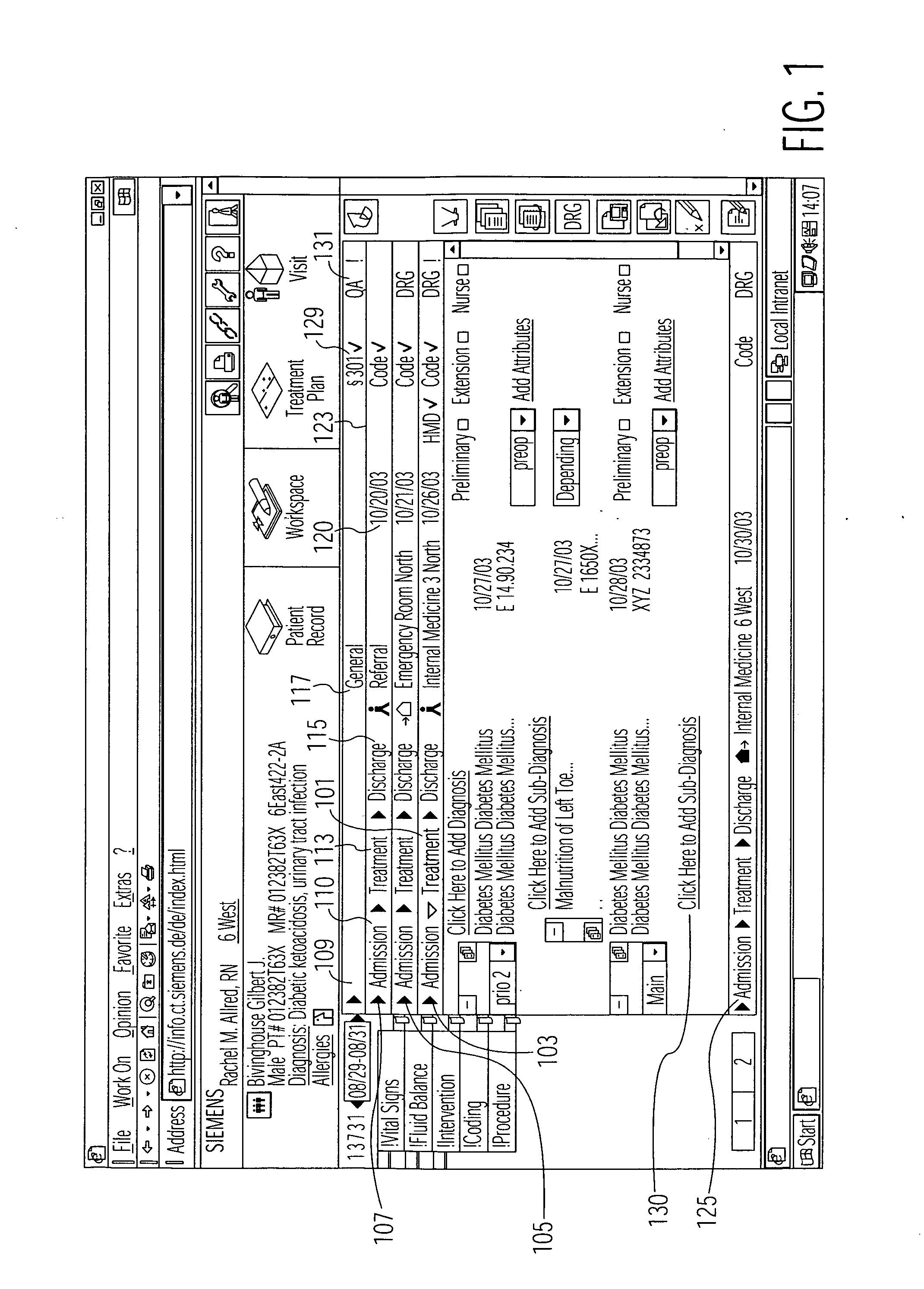 User interface display system
