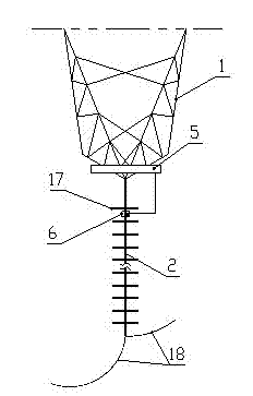 Bird repellent device for high-tension transmission line