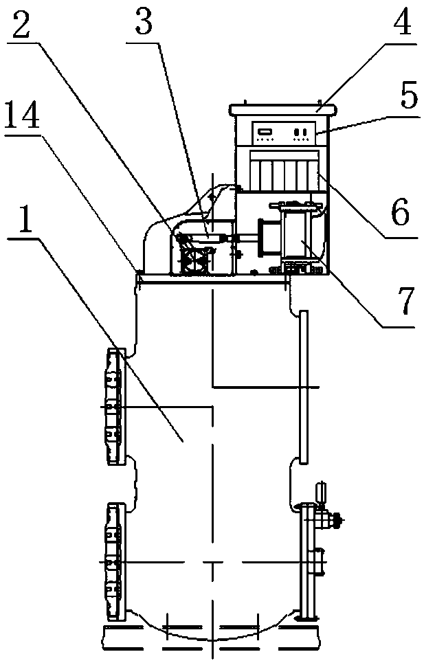 Control cabinet and GIS device using control cabinet
