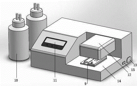 Microarray hybridization elution instrument