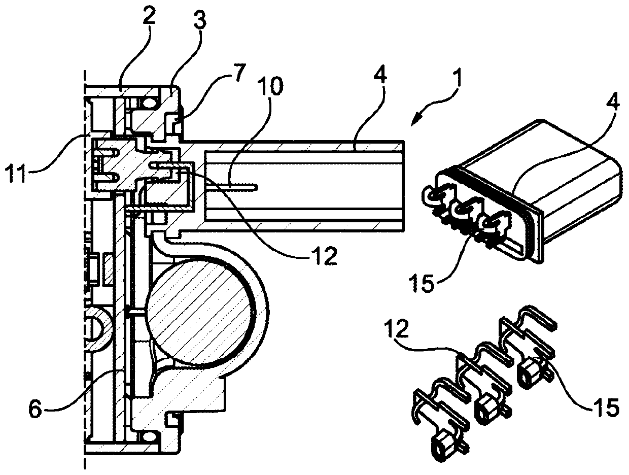Electric motor, preferably electrically commutated motor, including electronic module
