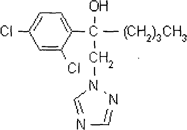 2-cyano-3-amino-3-phenylancryic acetate and hexaconazole-containing synergistic antiseptic composition