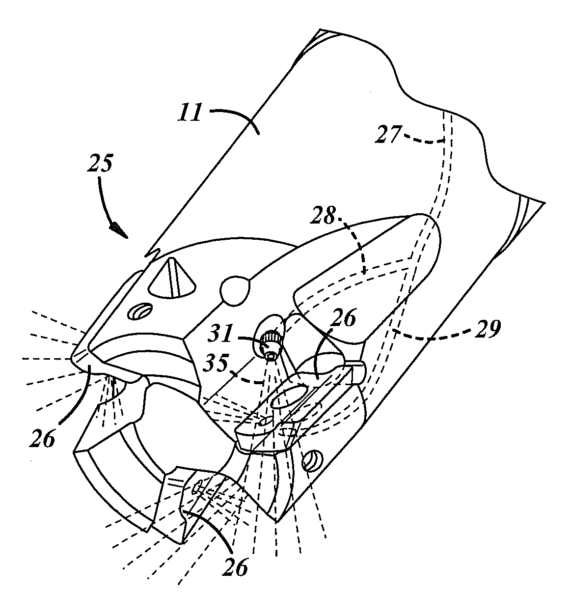Indirect Cooling of a Rotary Cutting Tool