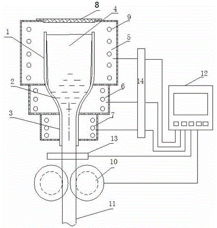 Optical glass rod material drawing device