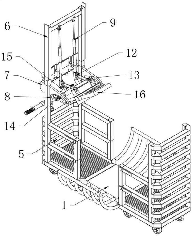 Automatic telescopic and fixed handling equipment for stacking clothes