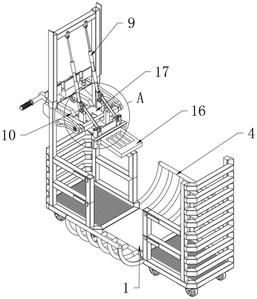 Automatic telescopic and fixed handling equipment for stacking clothes
