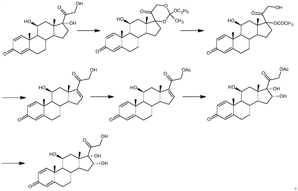 A kind of method for preparing 16α-hydroxyprednisolone