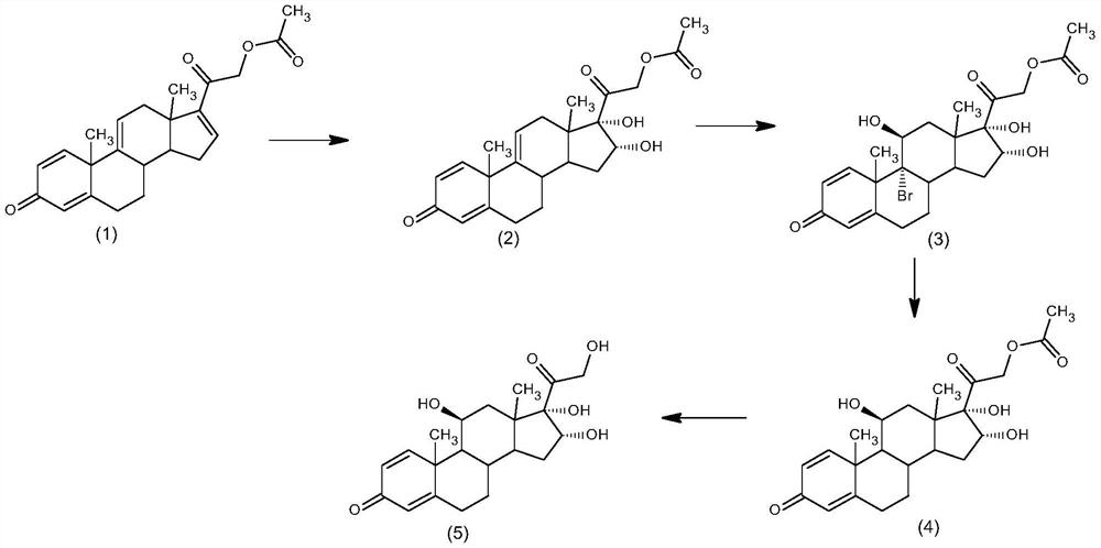 A kind of method for preparing 16α-hydroxyprednisolone