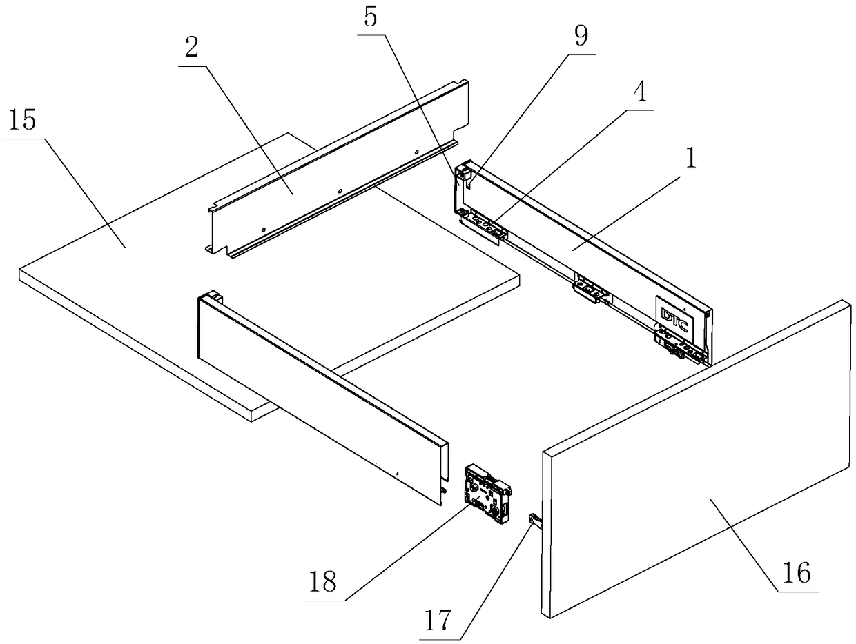 A secure connection structure for a drawer