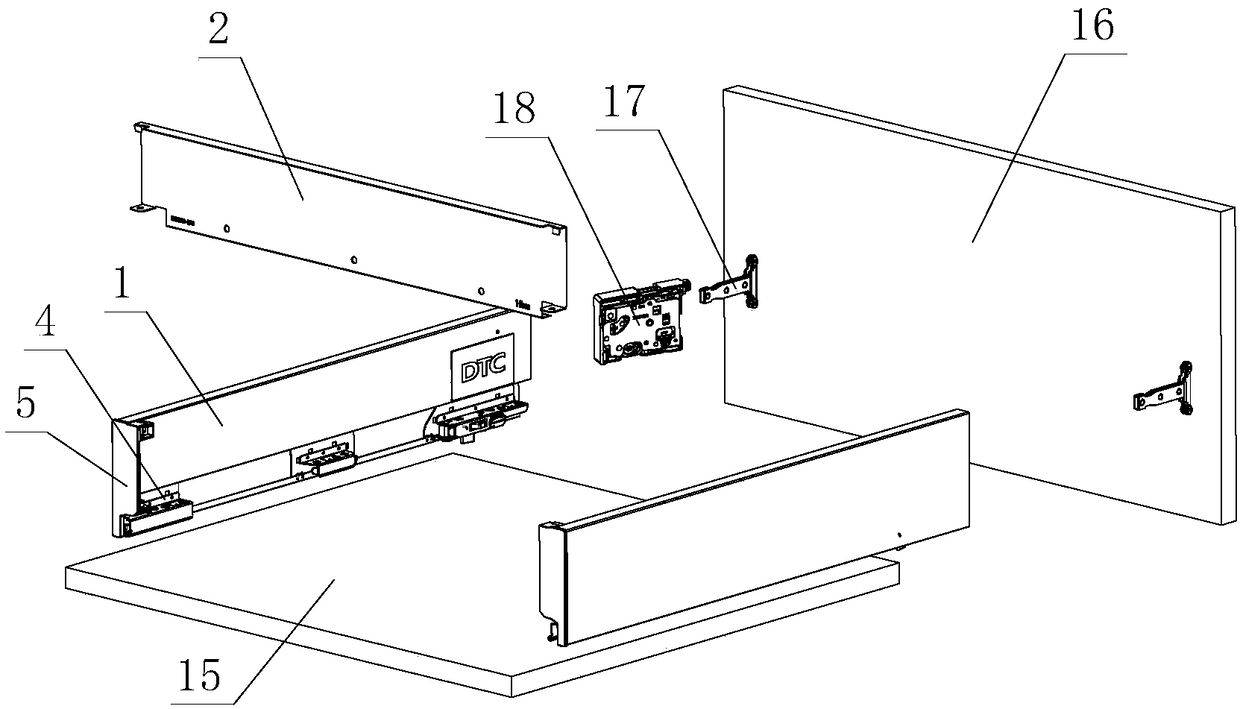 A secure connection structure for a drawer