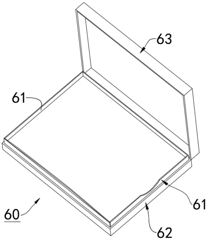 Material taking and glue printing assembly, glue printing device and inner box manufacturing process of full-open type packaging box