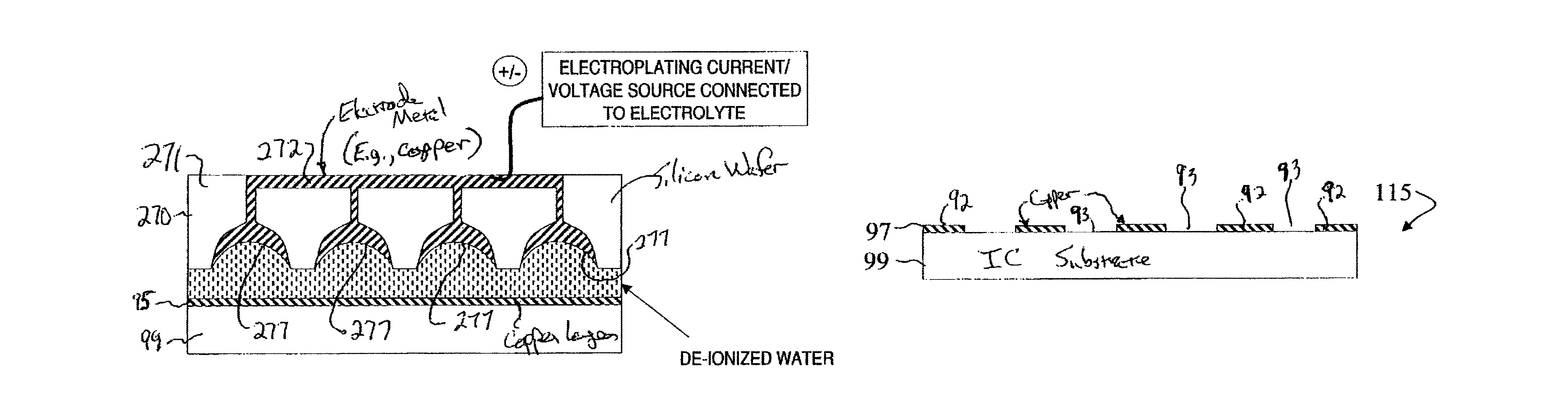 Method for focused electric-field imprinting for micron and sub-micron patterns on wavy or planar surfaces