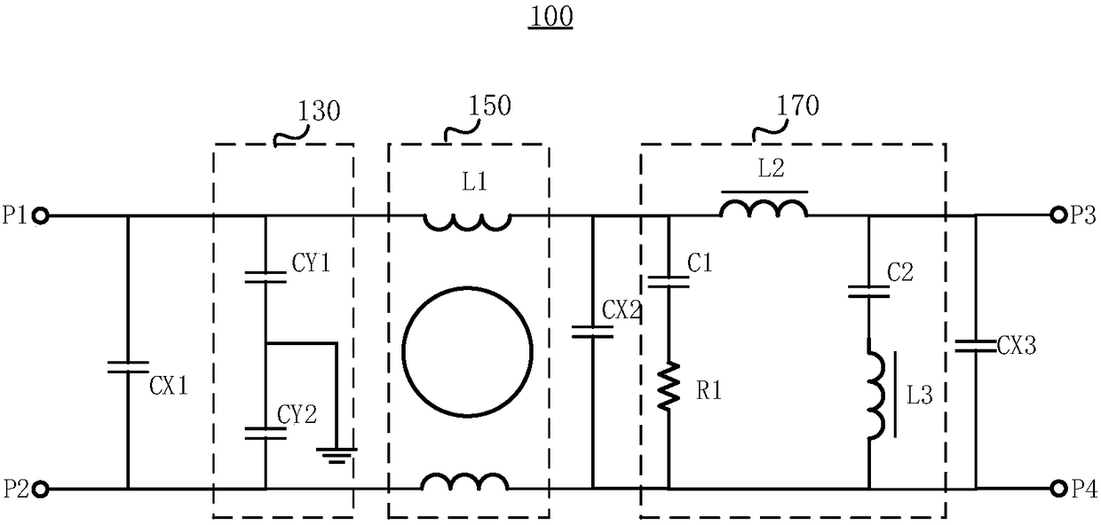 Brick-shaped filter module and power supply component