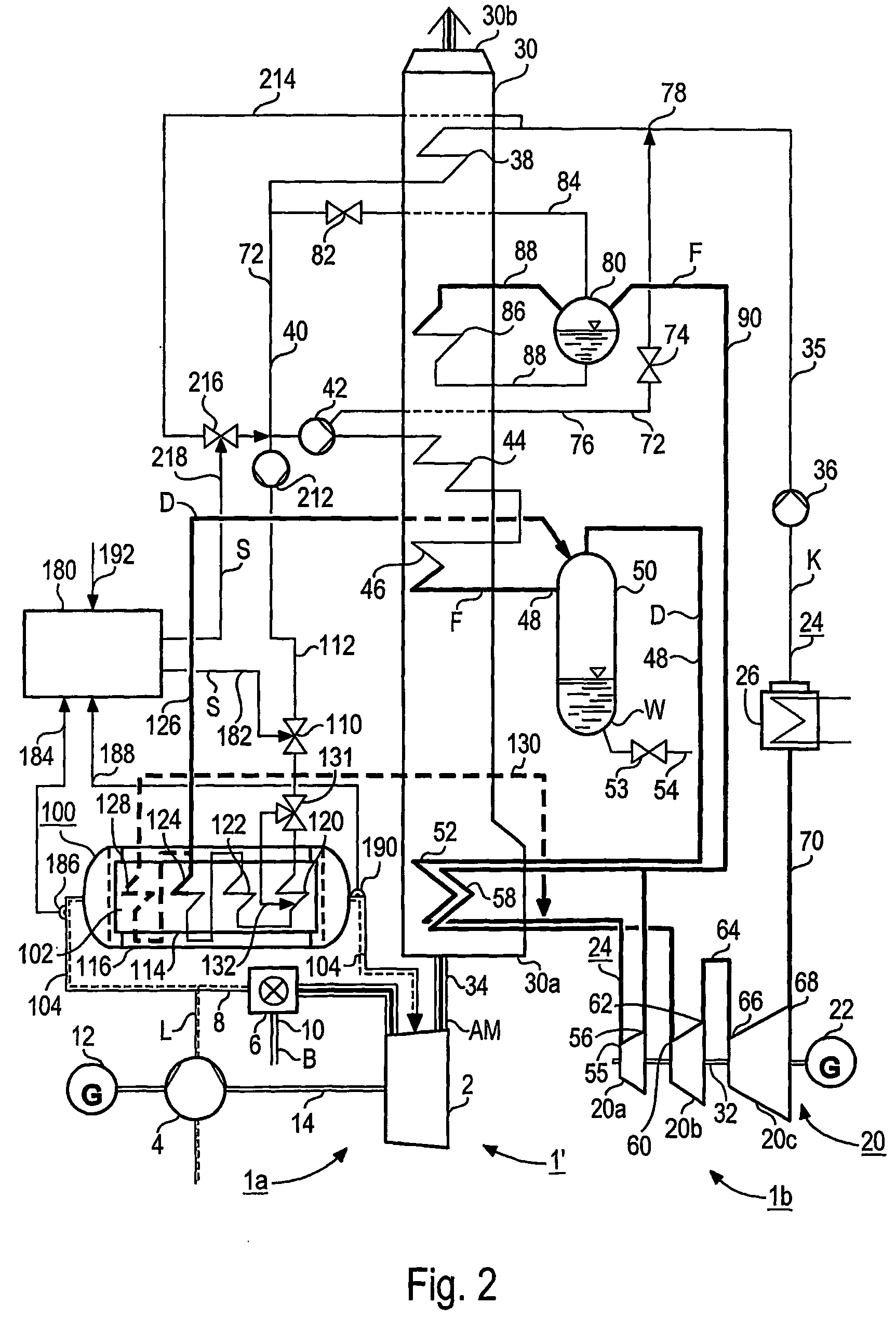 Device for cooling coolant in a gas turbine and gas and steam turbine with said device
