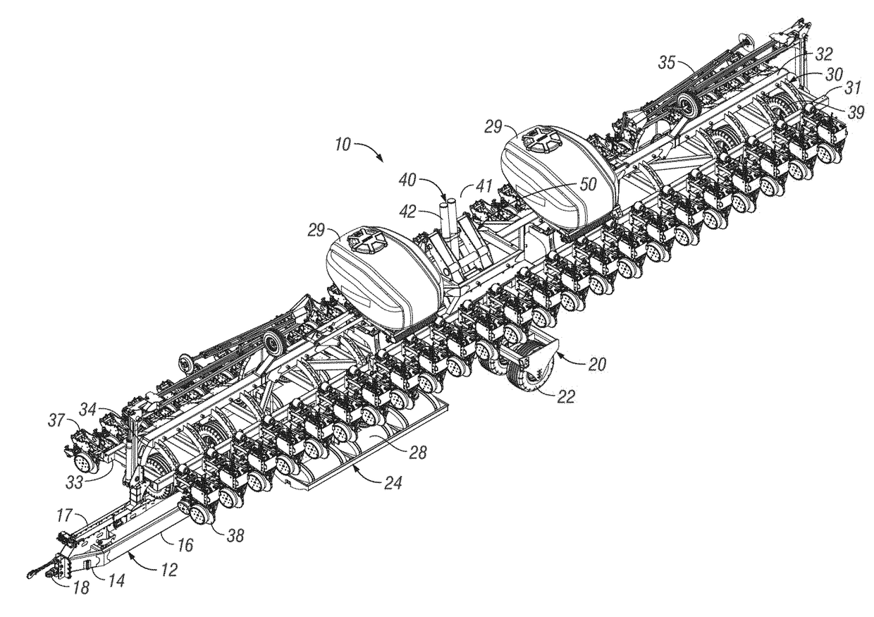 Lift and rotate agricultural implement