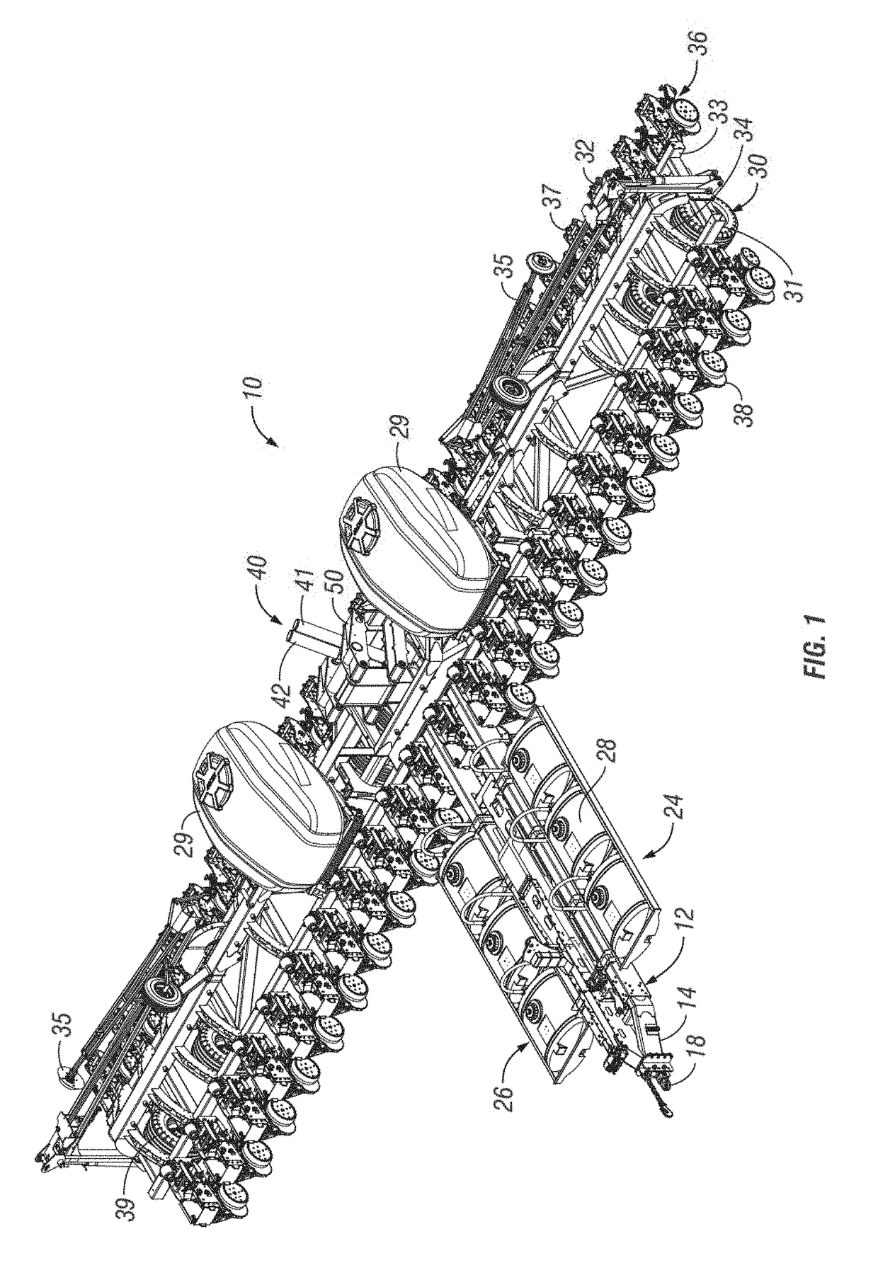 Lift and rotate agricultural implement