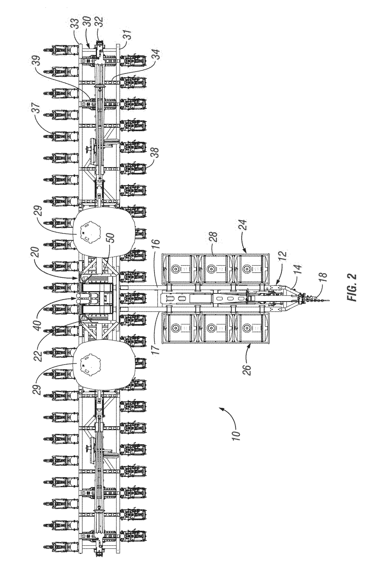 Lift and rotate agricultural implement