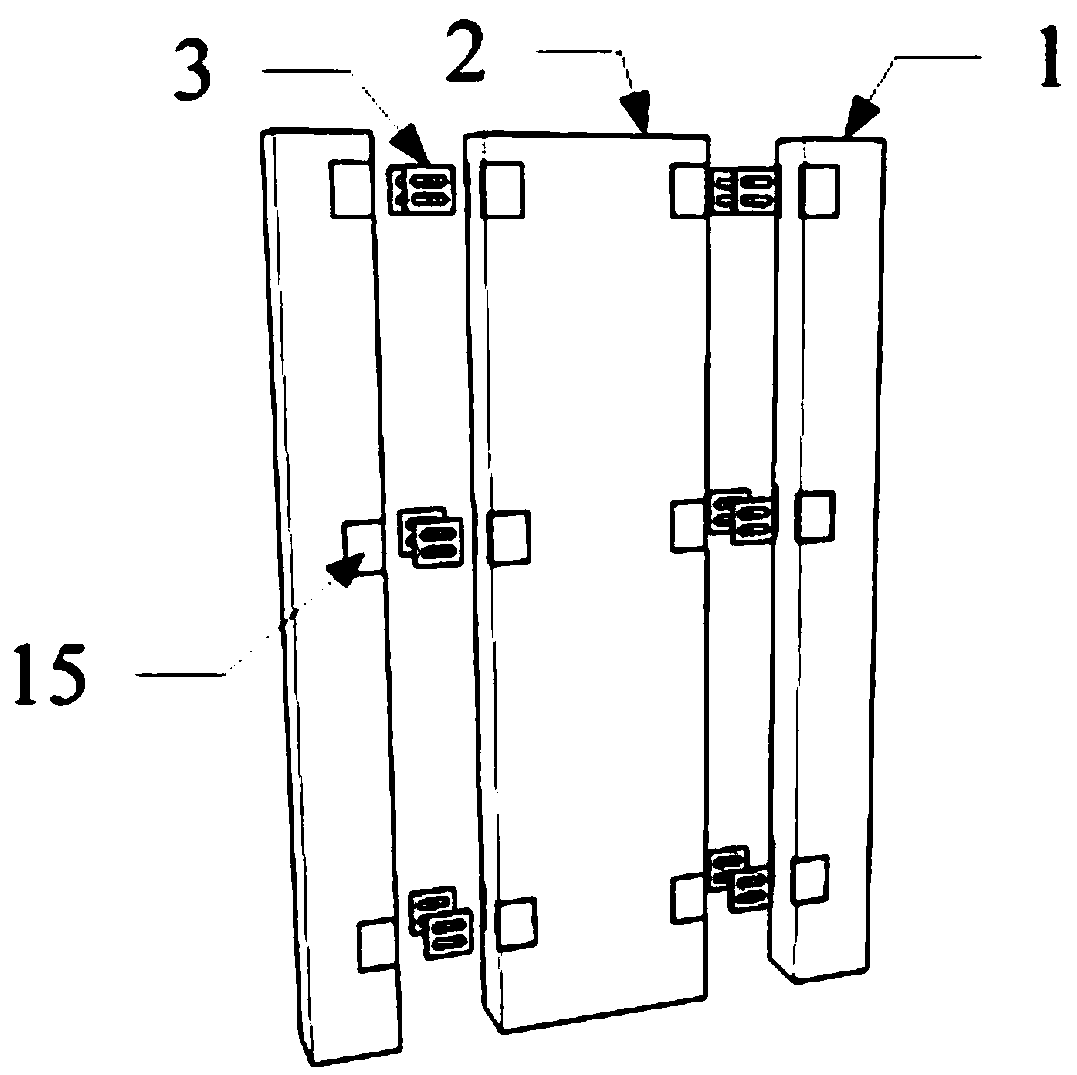 Fabricated composite shear wall based on self-resetting composite end column-grouting anchor shear wall