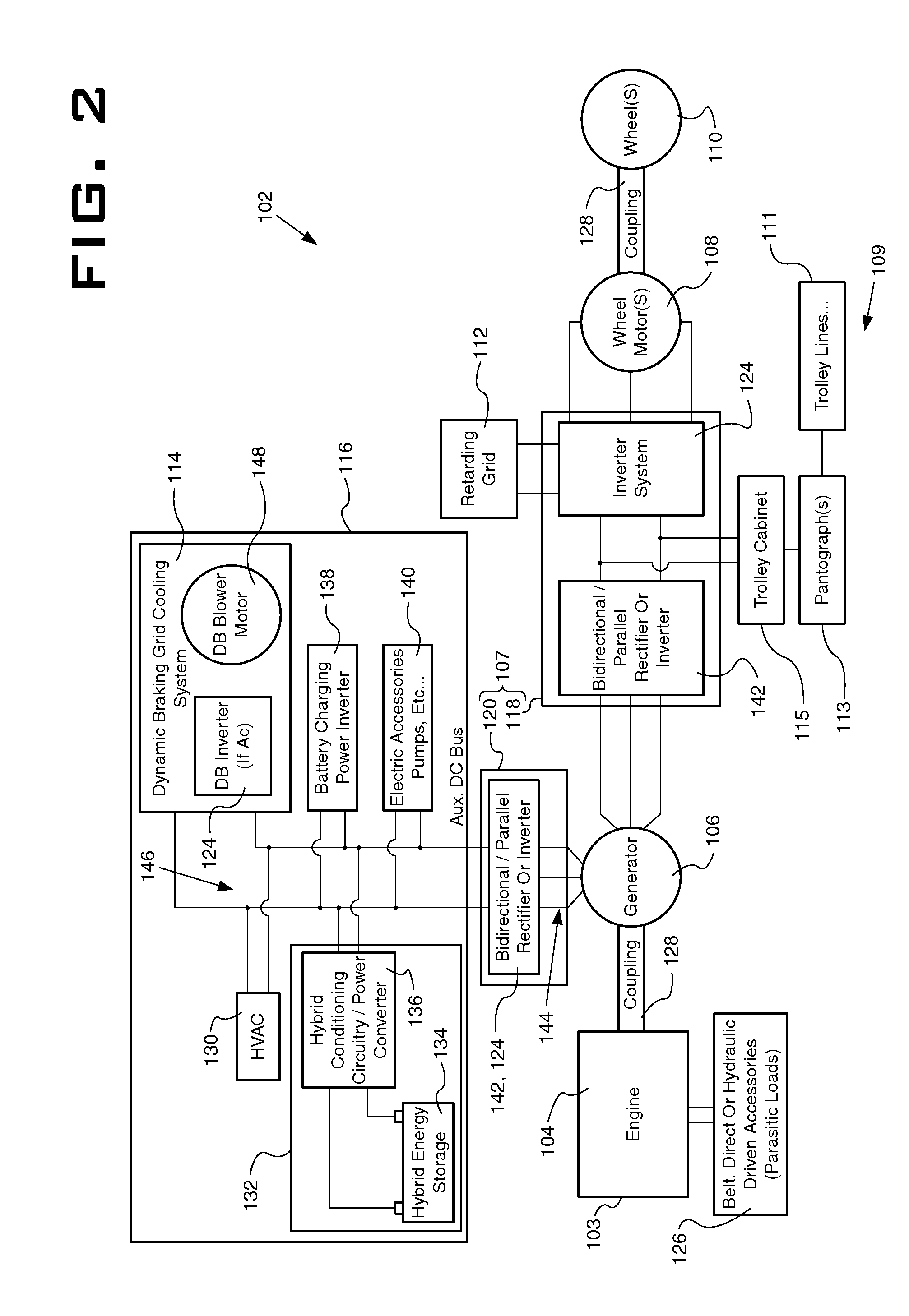 Method and apparatus to eliminate fuel use for electric drive machines during trolley operation