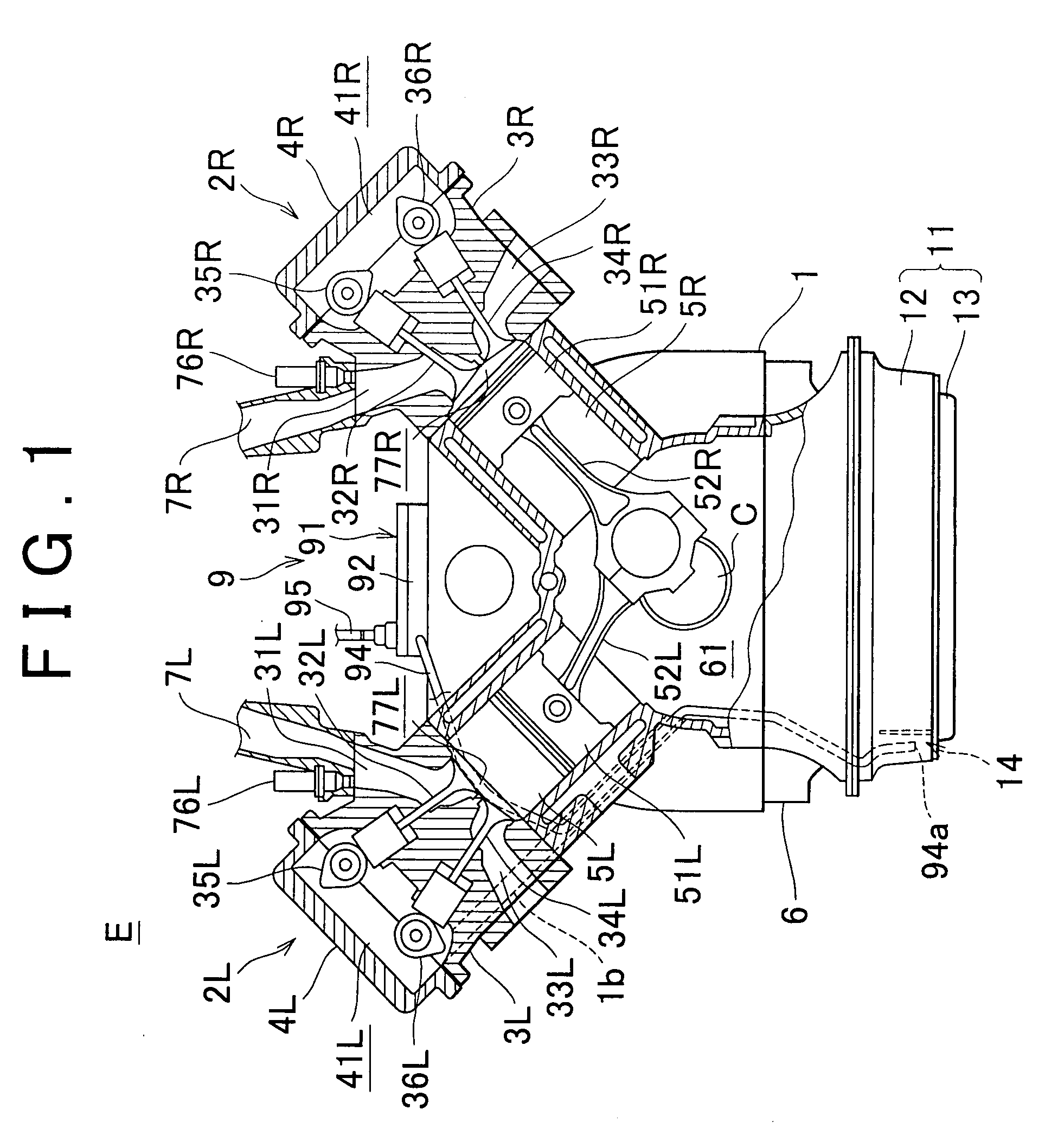 Oil return structure for internal combustion engine